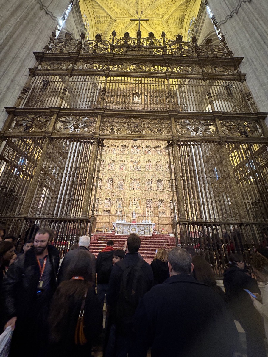 High altar - largest in the world - covered in gilded carvings of Christ’s life